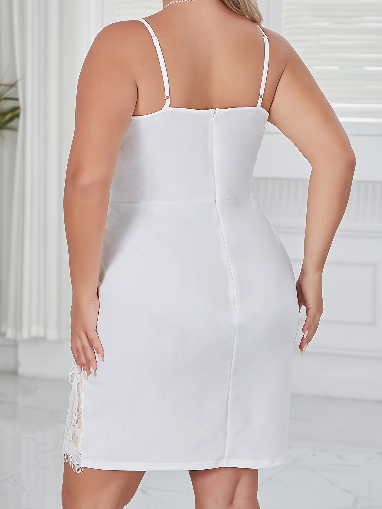 Sexy Lace V Neck Mini Cami Dress