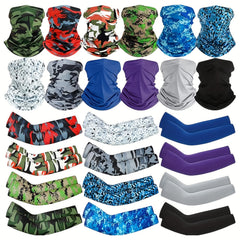 Outdoor Cycling Sunscreen Sleeve Cover and Windproof Mask Set