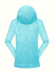 Leopard Print Sun Protection Hooded Jacket Quick Drying Hoodie