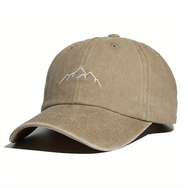 Mountain Embroidery Baseball Cap Vintage Sun Hat Outdoor Snapback Hip Hop Cap