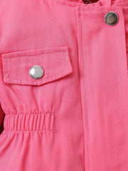 Girl's Patchwork Hooded Cotton Coat Baby's Top Child's Outwear