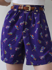 Cartoon Print Shorts Casual Wide Leg Summer Shorts