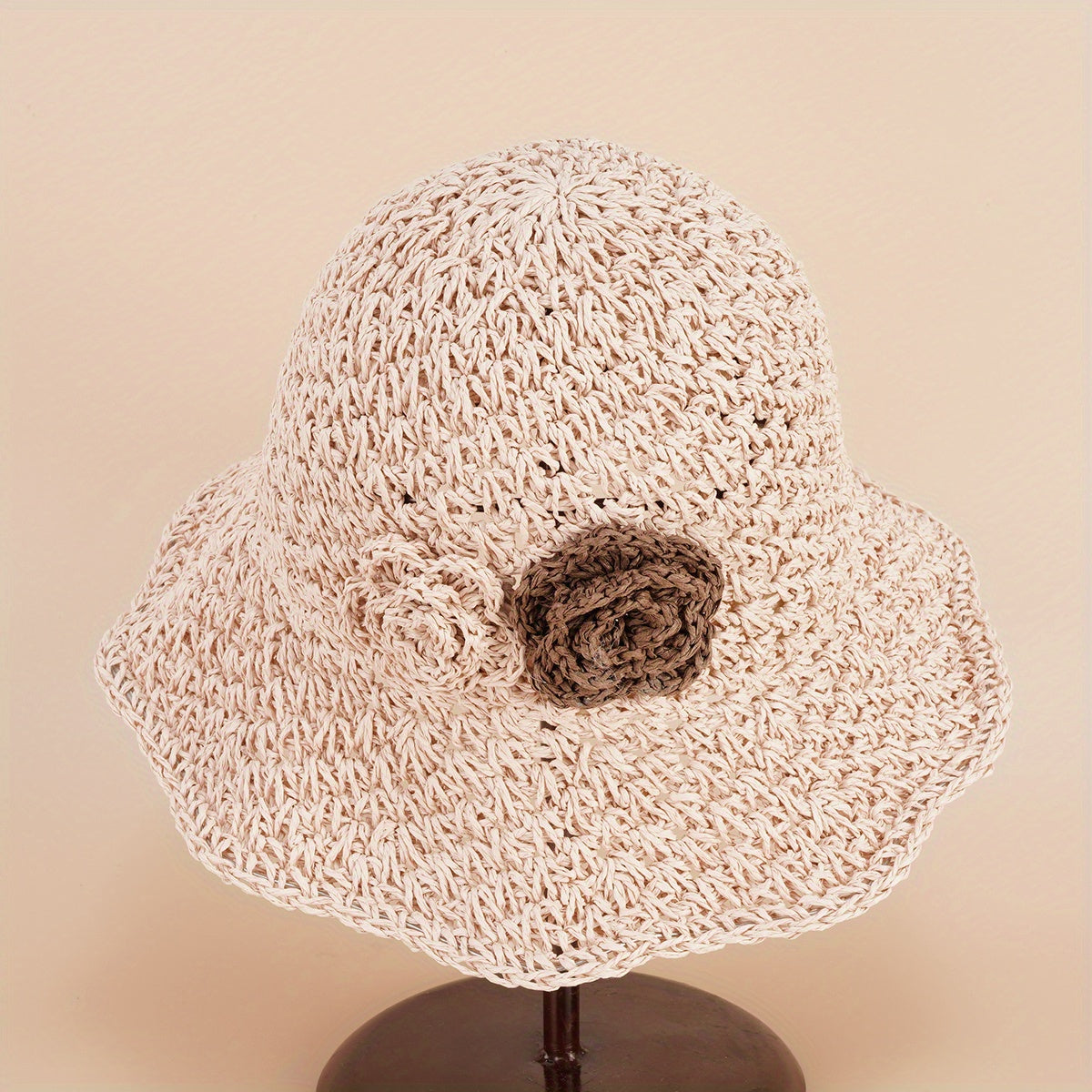 Flower Foldable Sun Hat Seaside Vacation Sun Hat