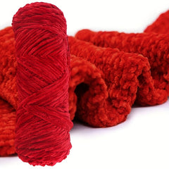 1pc Golden Velvet Wool Thread 3mm 100g