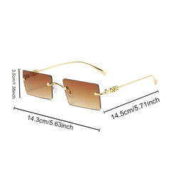 Men's Rimless UV Resistant Sunglasses for Summer Beach