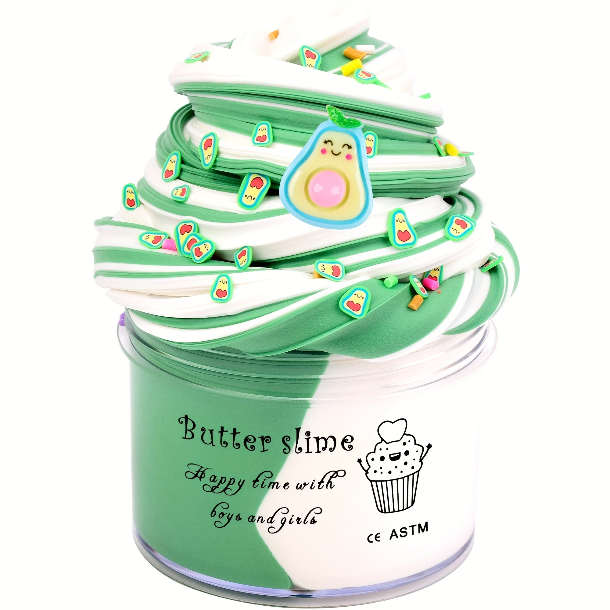 2pcs Butter Slime Kit Set Scents Dual Colors Slime Putty Soft & Non Sticky