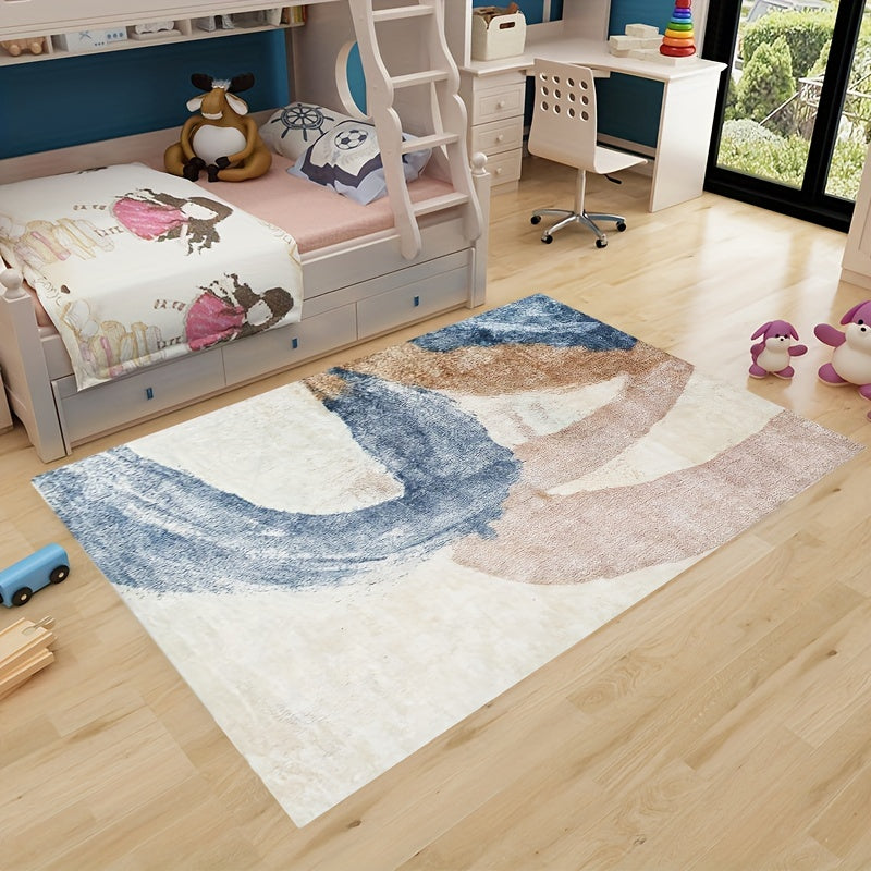 Fluffy Faux Wool Area Rug Modern Contemporary Large Carpet