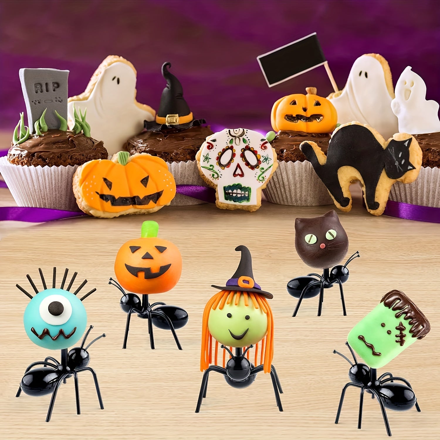 Ant Food Pick Dessert Fork Reusable Ant Food Pick Halloween Party Decor