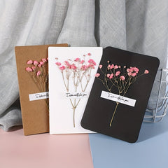 Dried Flower Greeting Cards - Anniversary Business Couple Student Message