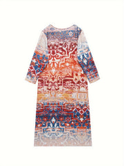 Retro Dress Women's Plus Maxi Dress