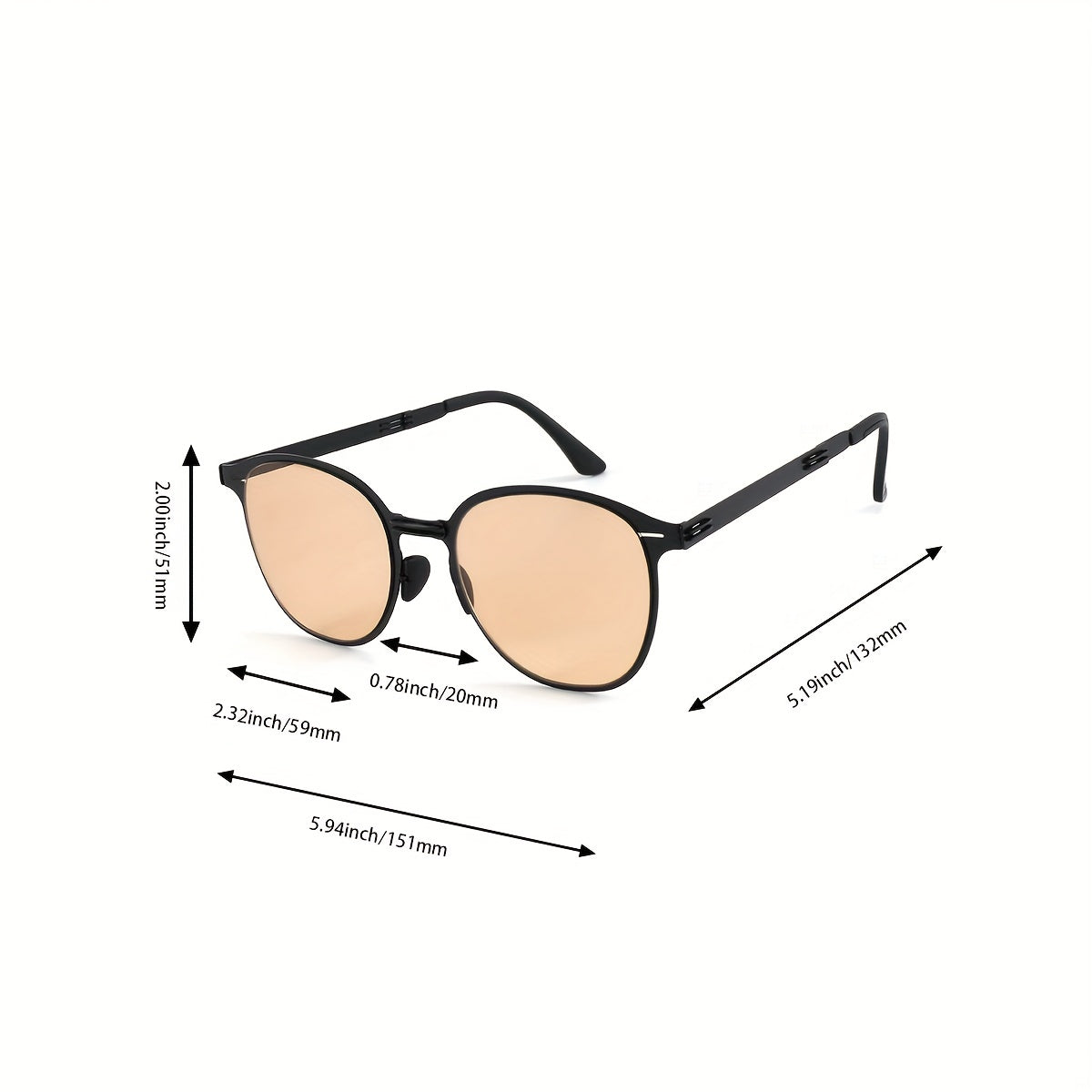 Folding Sunglasses Scratch Resistant Lens Collapsible Frame