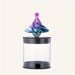 Vibrant Wind Powered Spinning Desk Ornament - Golden/Purple