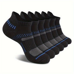 6 Pairs Men's Running Ankle Socks Deodorant Thickened Sports Non Slip