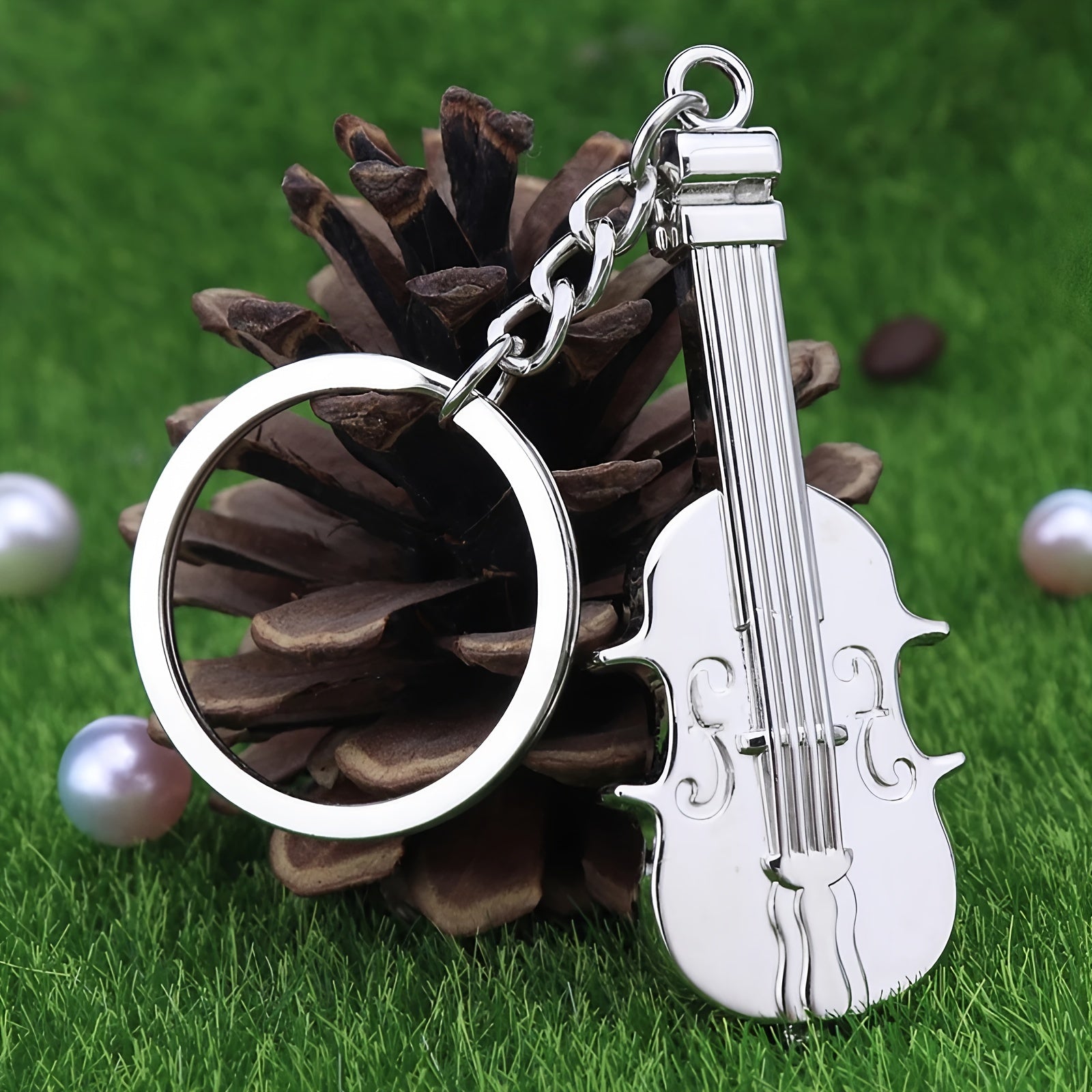 Classic Violin Keychain Musical Instrument Model Pendant Bag Decoration Gift