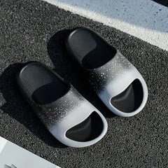 Men's Cloud Slides Casual Non Slip Pillow Slides Open Toe Shoes