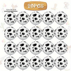 20pcs Cow Balloon Funny Printed Birthday Farm Party Decoration Supplies