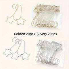 40pcs Star Hooks Christmas Ornament Hooks Family Decorations