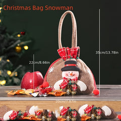 Christmas Small Gift Bag Tote Bag Candy Peace Fruit Bag