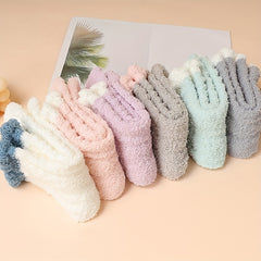 8 Pairs Fuzzy Floor Socks Comfy & Warm Mid Tube Socks Women's