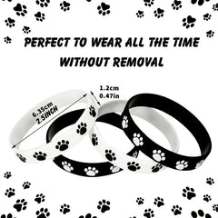 Animal Paw Print Wristband Silicone Bracelet Party Favors