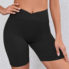 Ribbed High Waist Compression Shorts for Women