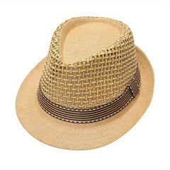 Kids Sun Protection Straw Hat for Outdoor Activities