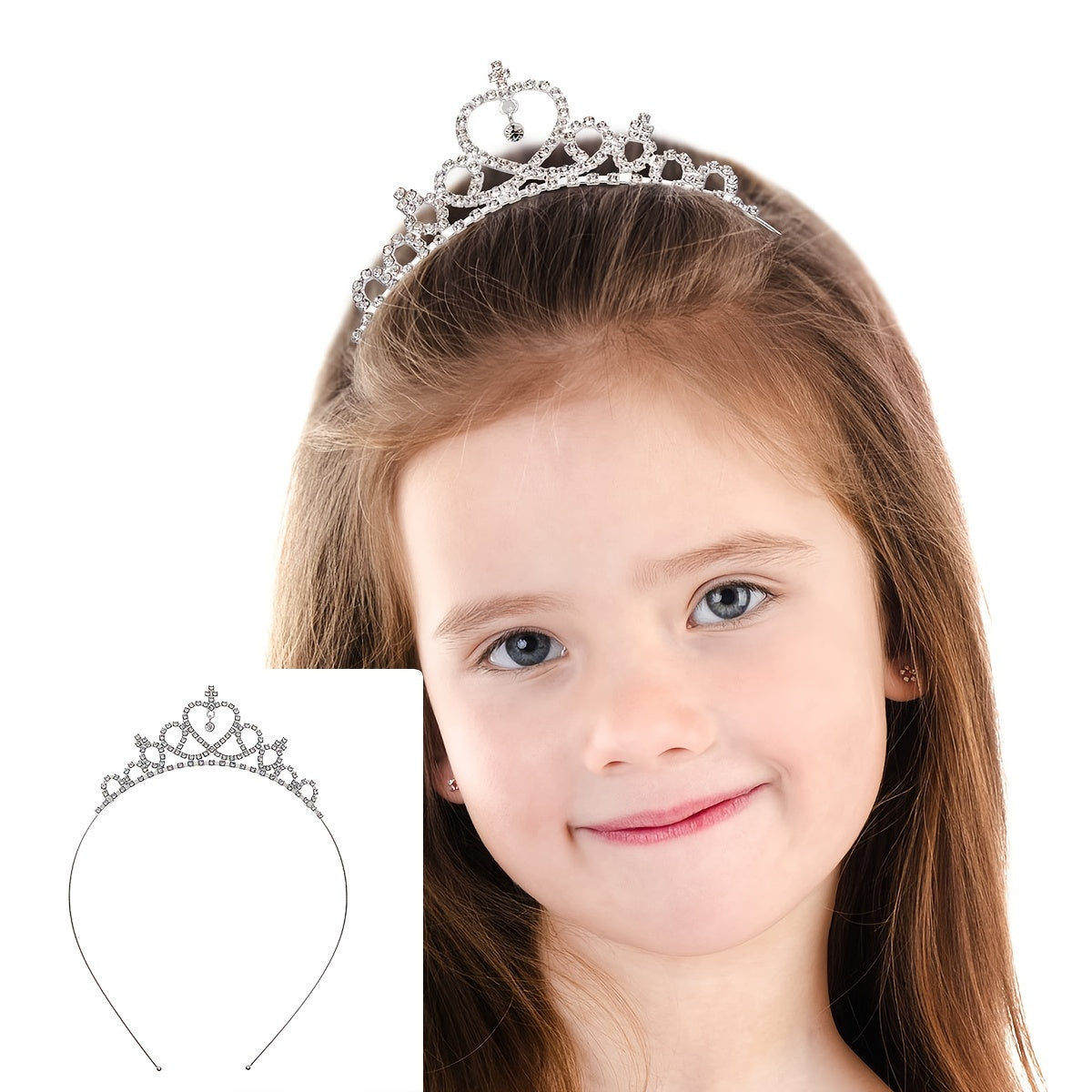 Rhinestone Crown Hairband Headband Princess Tiara Birthday Cosplay Costumes