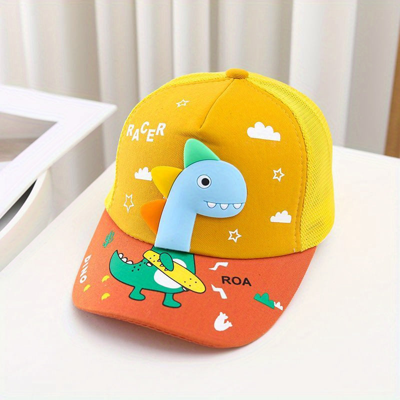 Kids Dinosaur Baseball Cap Mesh Sun Screen Sport Hat Outdoor Hiking Beach