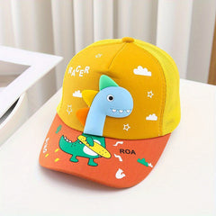 Kids Dinosaur Baseball Cap Mesh Sun Screen Sport Hat Outdoor Hiking Beach