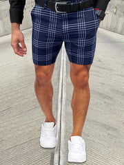 Men's Slim Fit Plaid Shorts For Summer