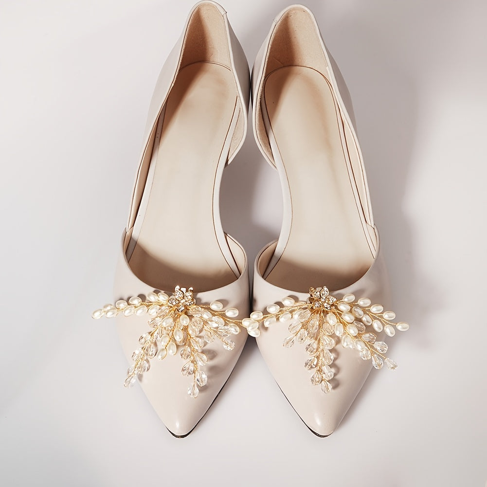 Pearl Shoe Clips DIY Floral Shoe Buckle Shoe Decoration