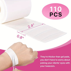 110pcs Nonwoven Foam Eye Pads Roll for Eyelash Extensions