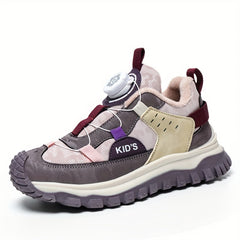 Boy's Durable Sports Shoes Slip Resistant Lace Up Sneakers