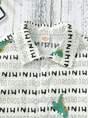 Boys Letter Dinosaur Print Shirt Kids Summer Clothes