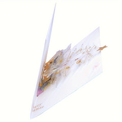3D Christmas Greeting Envelope - Holiday Blessing Card