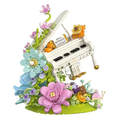 Eternal Flower Piano Building Blocks Set - Creative DIY for Valentine's Birthday
