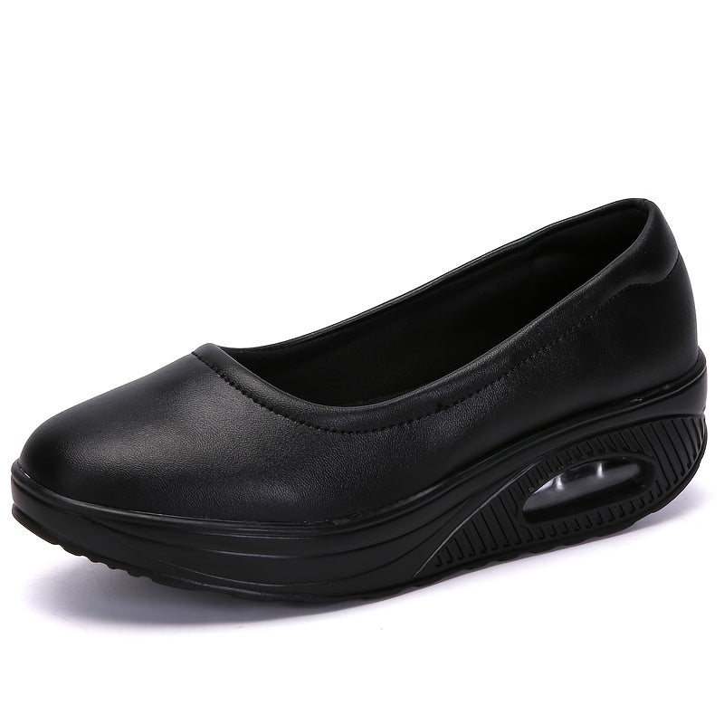 Women's Air Cushion Sole Nurse Shoes Non slip Slip On Casual Platform Shoes