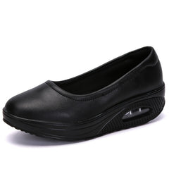 Women's Air Cushion Sole Nurse Shoes Non slip Slip On Casual Platform Shoes