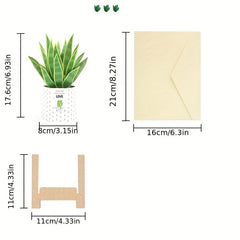 3D Pop Up Card Snake Plant Birthday Thank You Valentine's All Occasion
