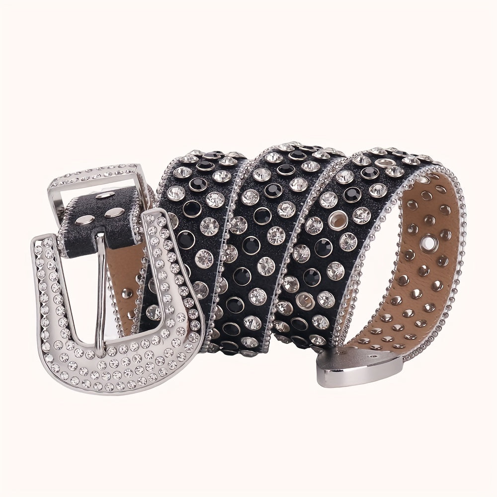 Rhinestone Belt Hip Hop Y2K Western Cowgirl Cowboy Belt