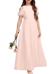 Girls Off Shoulder Casual Party Dress Little Bridesmaid Dress