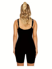 Sleeveless Scoop Neck Romper Casual Bodycon