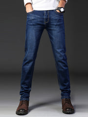 Men's Slim Straight Leg Denim Jeans Casual Cotton
