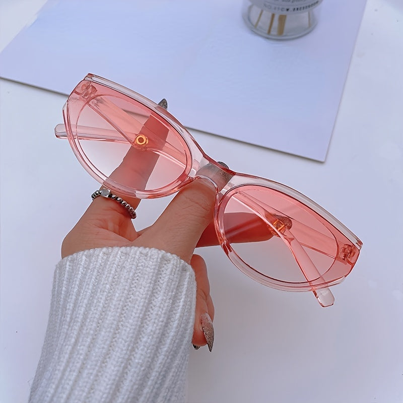 Unisex Oval Round Cat Eye Multicolor Small Sunglasses