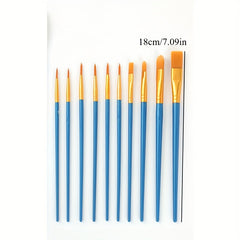 15pcs Watercolor Gouache Acrylic Painting Brush Set Art Nylon DIY Tools