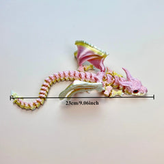 3D Printed Rainbow Dragon Statue Home Decor