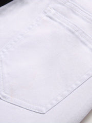 Men's Slim Fit Block Jeans for All Seasons