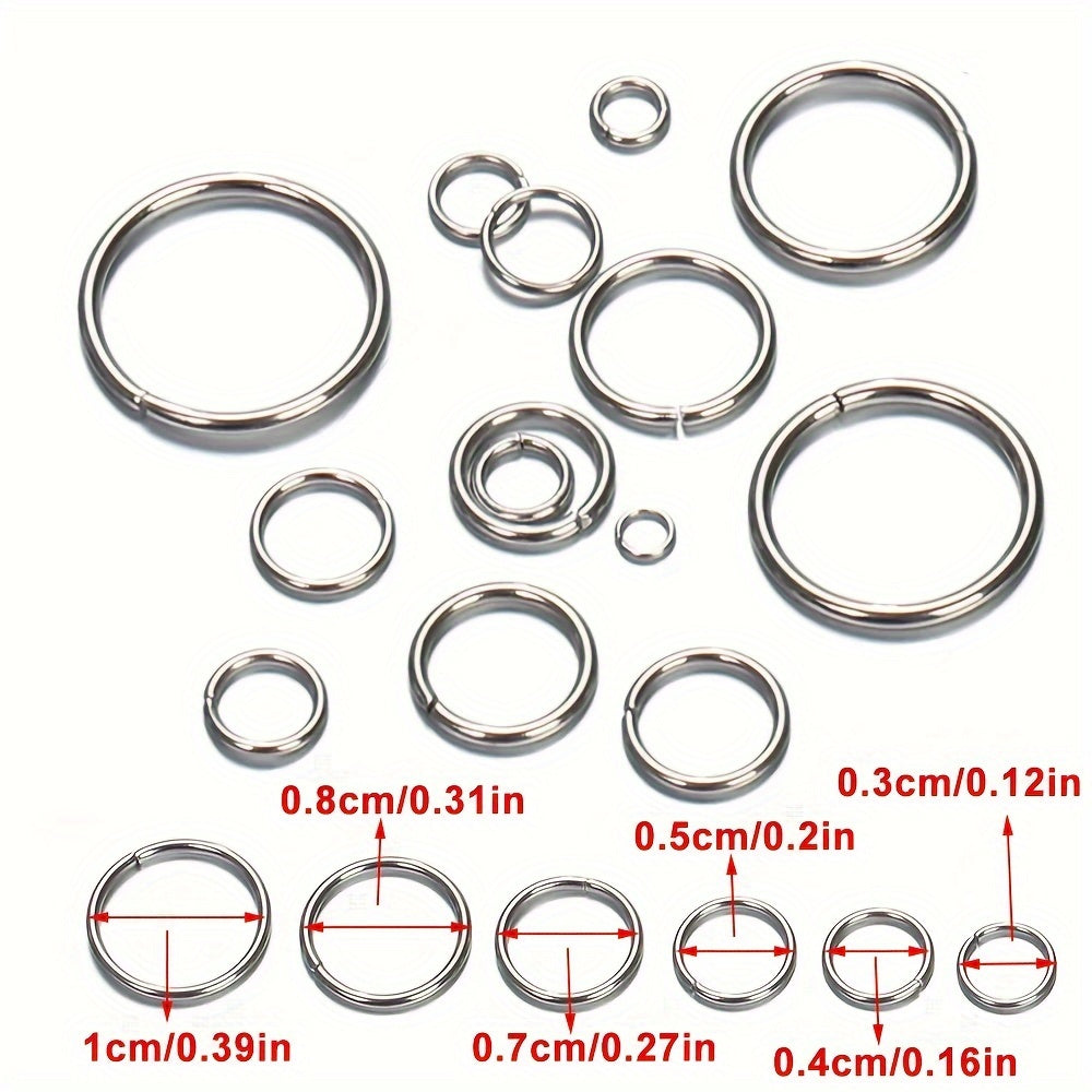 200pcs Stainless Steel Jump Rings for DIY Jewelry Making