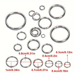 200pcs Stainless Steel Jump Rings for DIY Jewelry Making