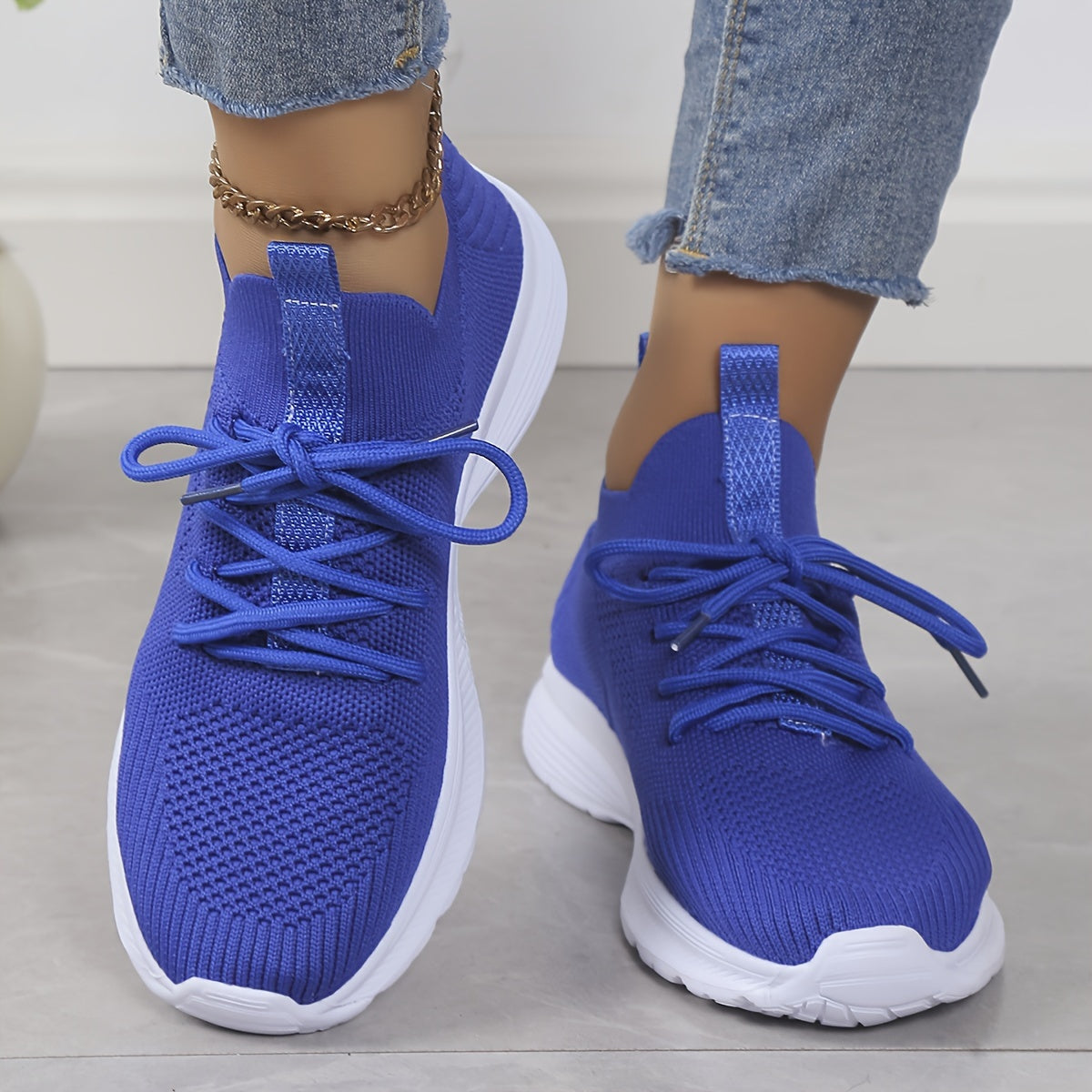 Women's Lace up Breathable Athletic Running Shoes Lightweight Sneakers